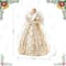 Glitzhome® 18.5"H Faux Fur & PVC Christmas Elegant Angel Tree Topper with Porcelain Face